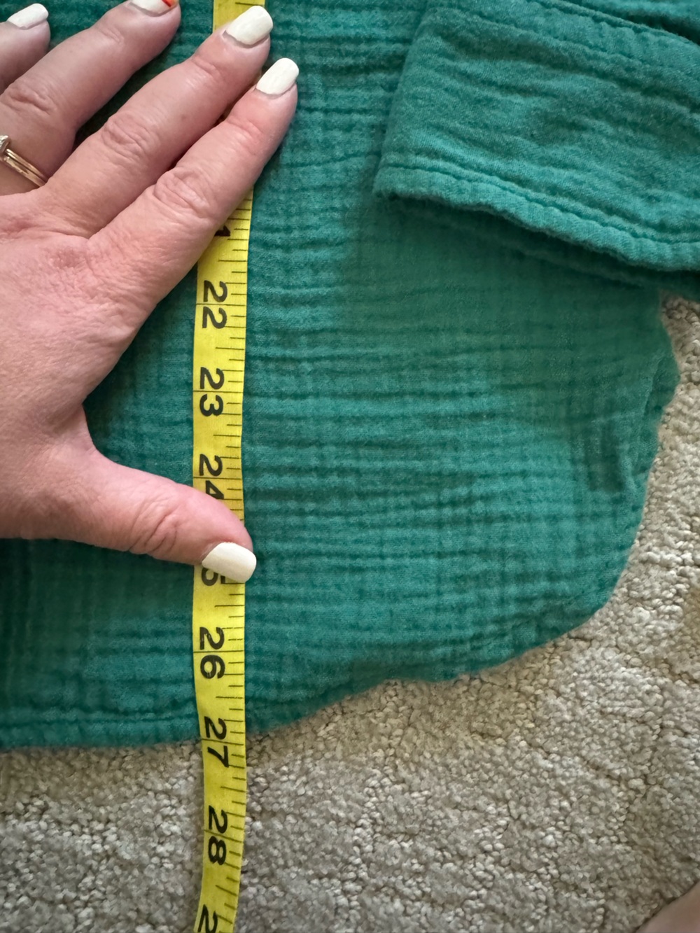 J Crew Dark Green 100% Cotton Gauze Size XL Long Sleeve Button Down Shirt Comfy - Picture 7 of 7